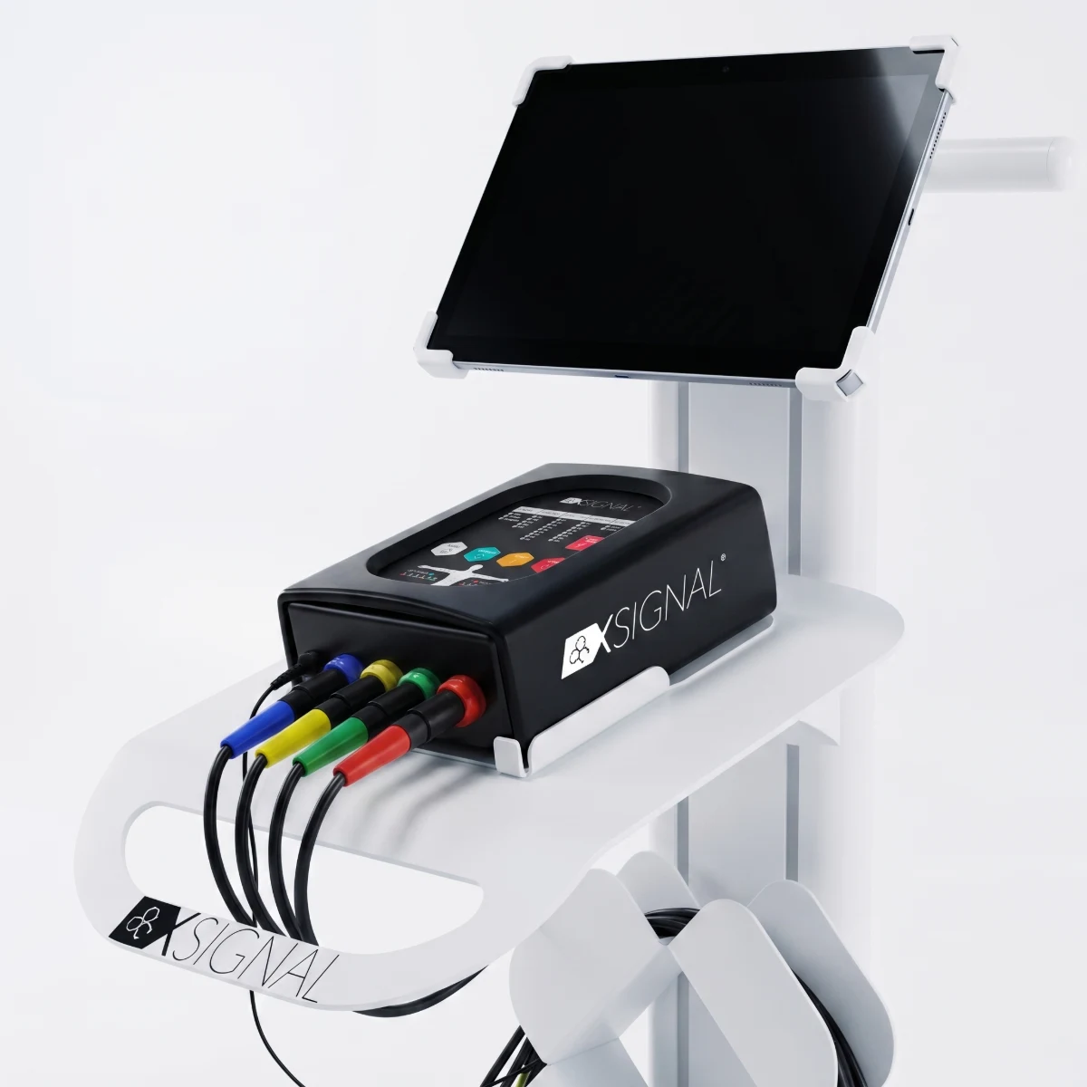 NESA XSIGNAL® control unit and tablet — close-up of chassis and screen